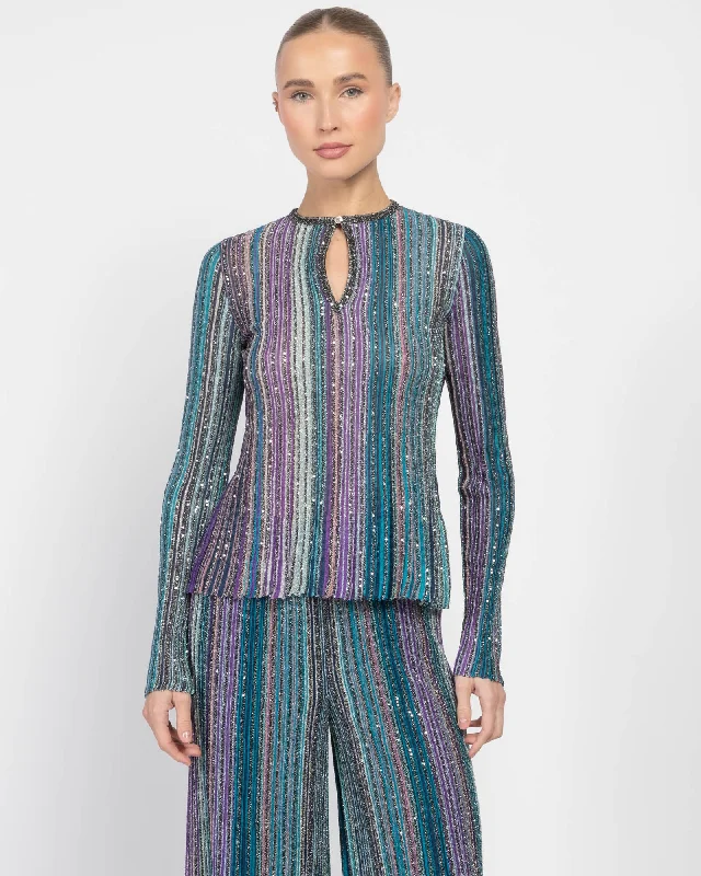 Crewneck Sweater Transparent Opaque Sheer