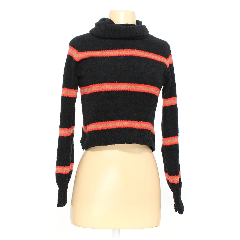 Wild Fable Orange Womens Sweater Sz S Print Jacquard Patchwork