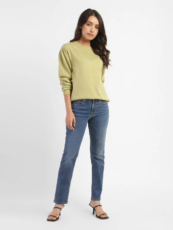 Women's Solid Round Neck Sweater Velvet Chenille Corduroy