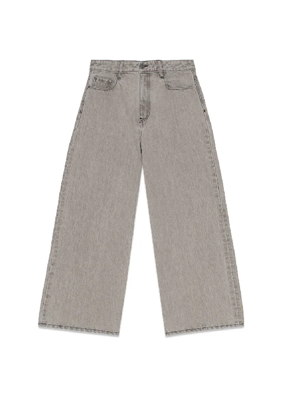 Future Denim Wide Jeans - Gray Quill Elegant Skinny Leg Jeans