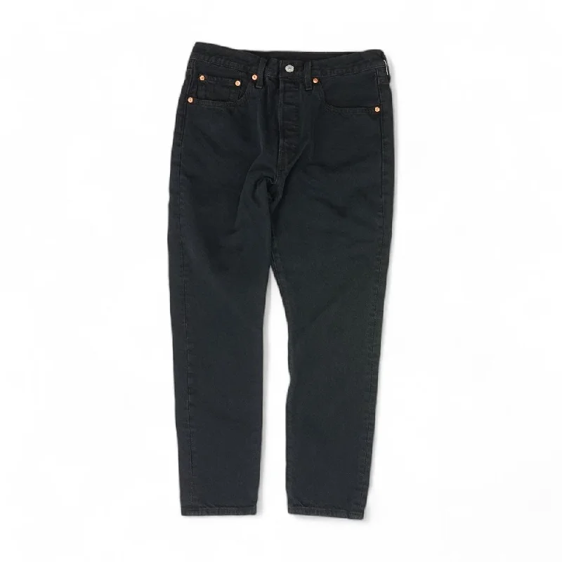 501 Black Solid Jeans Cozy Relaxed Fit Jeans