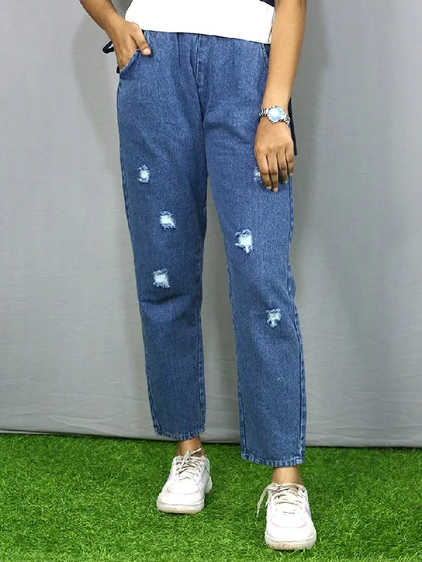 Women Baggy Fit Jeans Stylish Tapered Fit Jeans