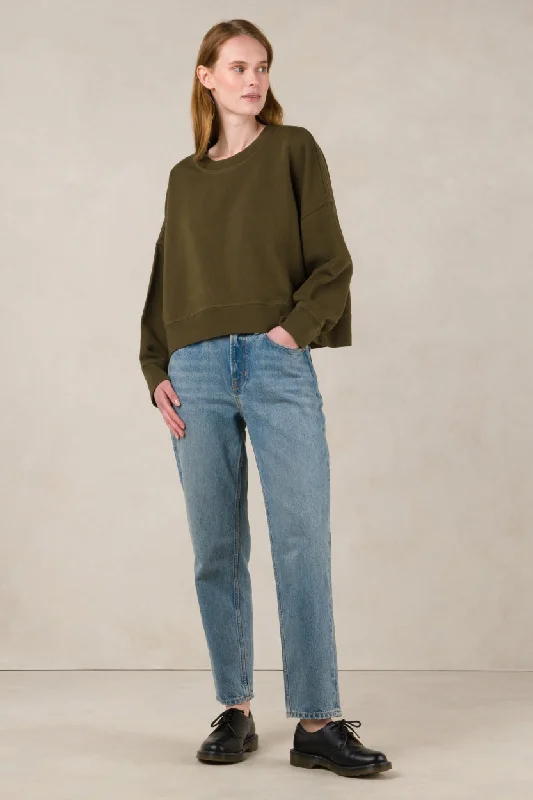 Caroline Cropped Jeans Stanley Minimal Worn Casual Bootcut Ripped Jeans