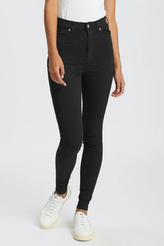 Moxy Skinny Jeans - Black Trendy Low-Rise Slim Jeans