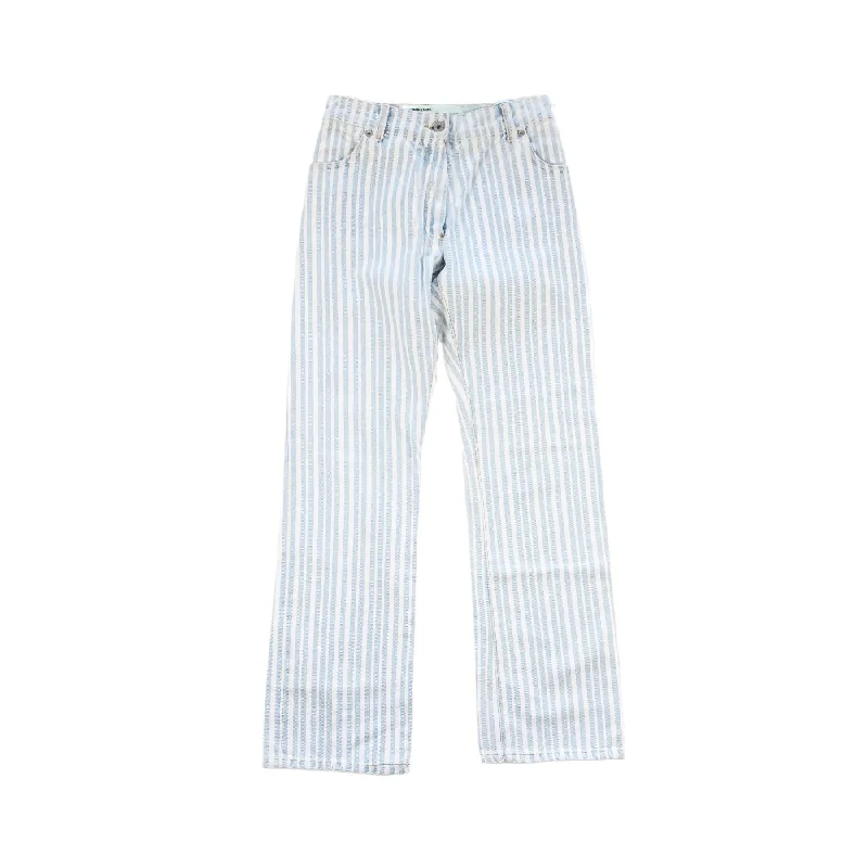 Off-White Striped Jeans - Women's 25 Comfortable Flare Leg Jeans