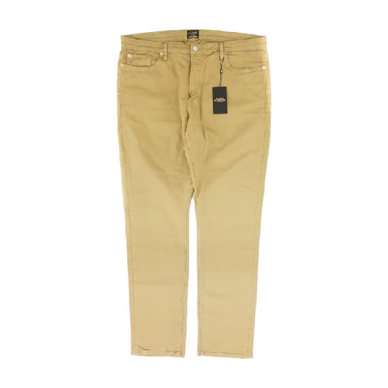 Olive Solid Slim Jeans Elegant Dark-Wash Bootcut Jeans