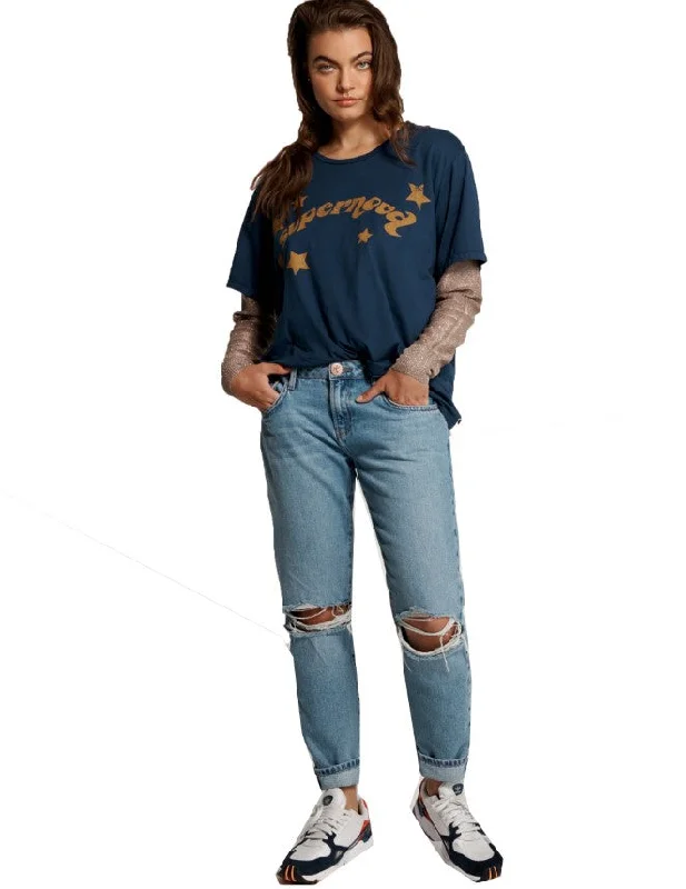 Win20 ONETEASPOON PACIFICA BAGGIES JEANS Elegant High-Waisted Flared Jeans