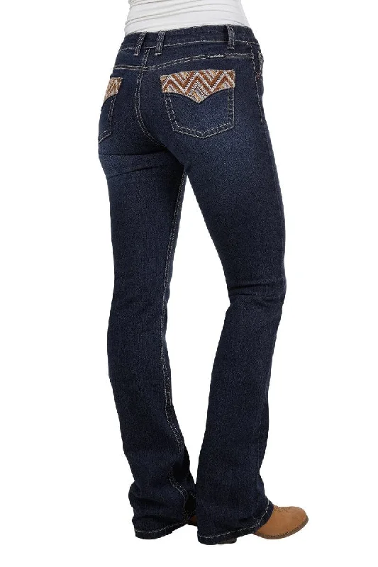 Pure Western Womens Ivy Relaxed Rider Jeans Chic Cropped Jeans