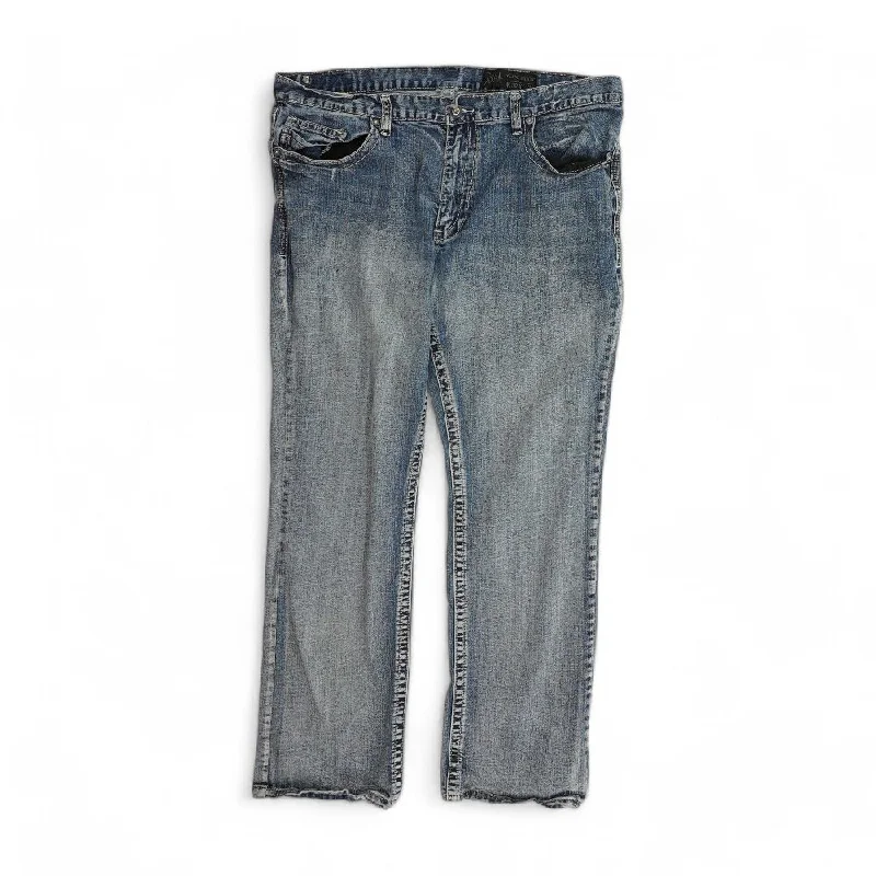 Solid Bootcut Jeans Fashionable Vintage Wash Jeans