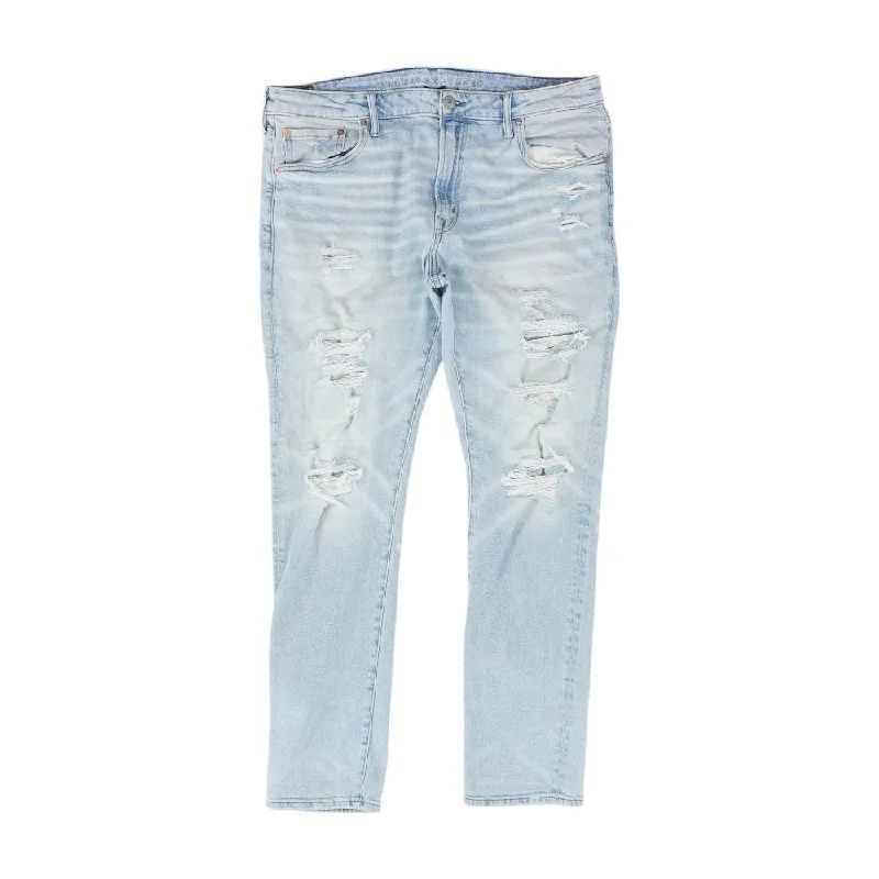 Solid Slim Jeans Comfortable Jogger Style Jeans