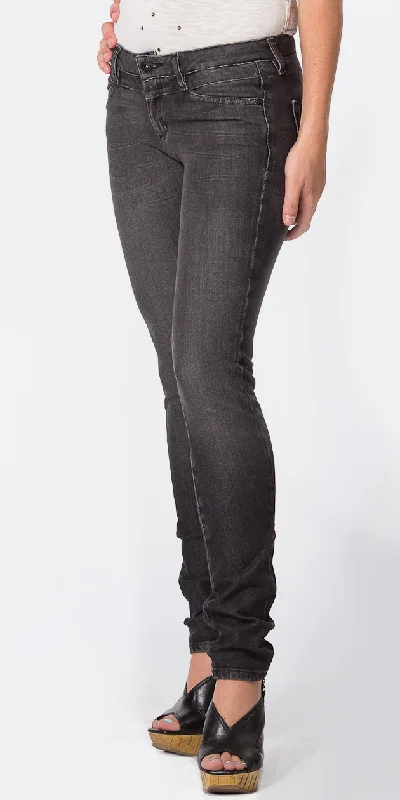 Stretch Dark Grey Skinny Jeans Trendy Flared Leg Jeans