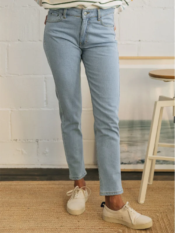 La Graciosa Jeans Sky Blue Comfortable Mid-Rise Jeans