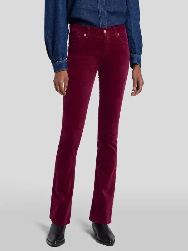 7 For All Mankind Bootcut Velvet Jeans Raspberry Trendy Patchwork Denim Jeans