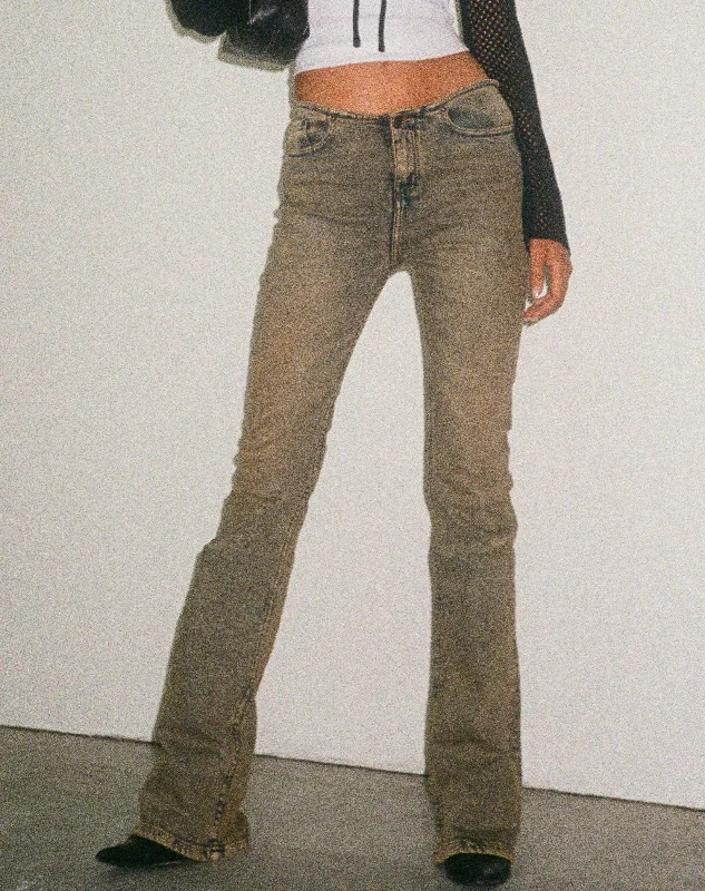 Clean Waist Low Rise Jeans in Sandy Blue Classic Button Fly Jeans