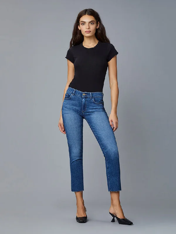 DL1961 Mara Straight Jeans in Stellar Comfortable Zip-Up Skinny Jeans