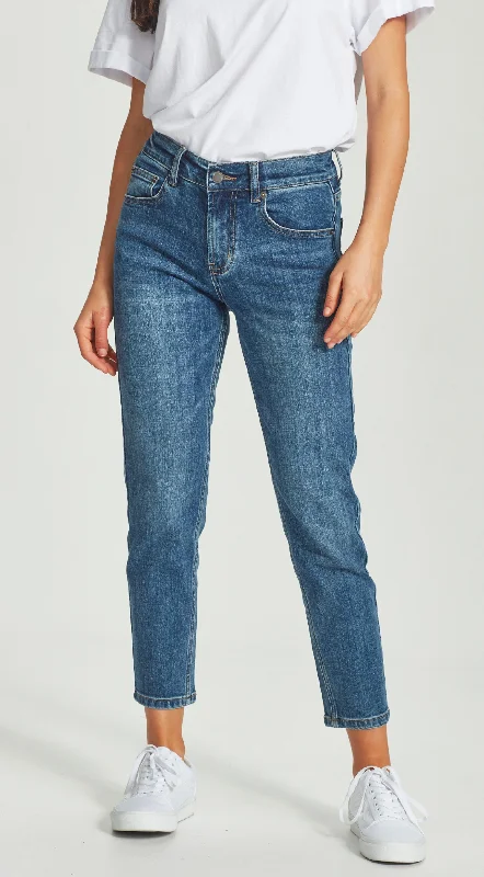 Junkfood Jeans Kailey Dark Blue Short Stuff Jean Chic Cropped Jeans