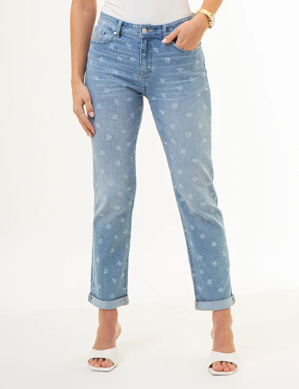 MID RISE BOYFRIEND JEANS Fashionable Jeggings Style Jeans