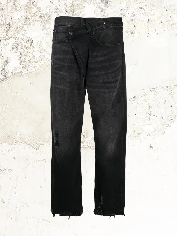 R13 Crossover cropped jeans Trendy Low-Rise Slim Jeans