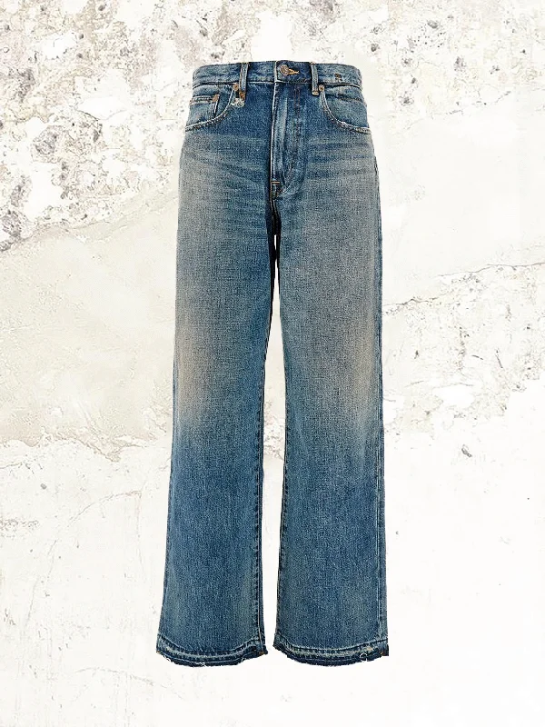 R13 D`ARCY LOOSE JEANS Stylish Shredded Denim Jeans