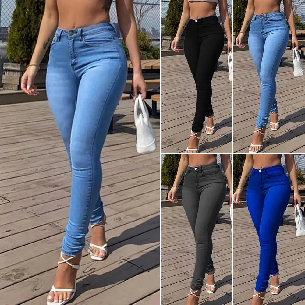 Skinny Pants Super Soft Breathable Eye Catching Women's Jeans Casual High-Waisted Bootcut Jeans