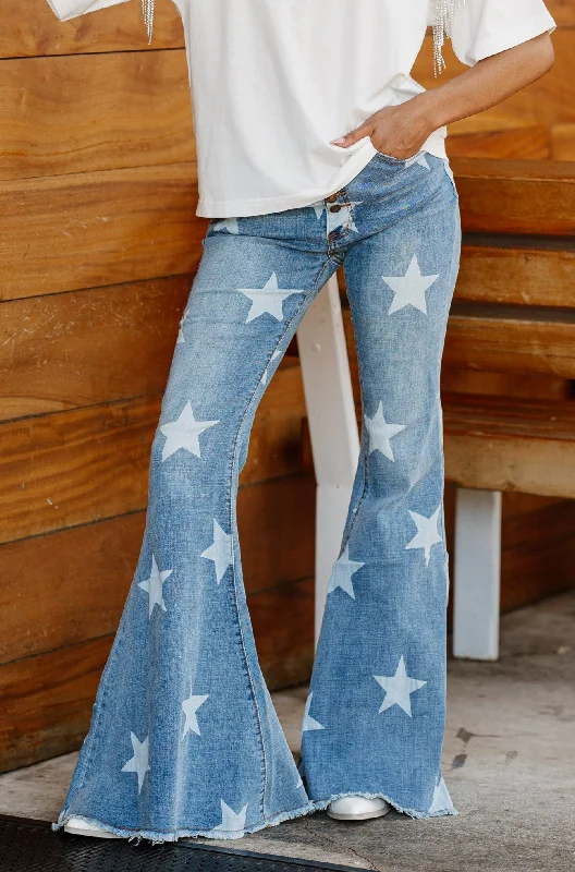 STELLA STARLIGHT DENIM JEANS Comfortable Flare Leg Jeans
