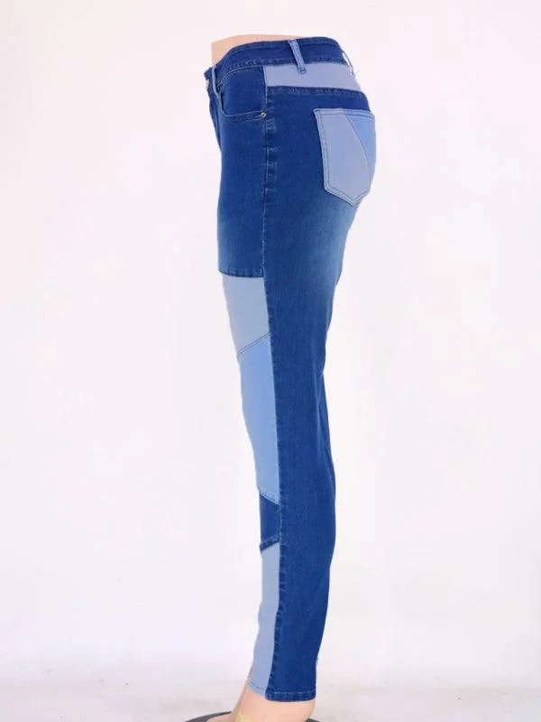 Women High Waist Skinny Jeans Fashionable Distressed Jeans