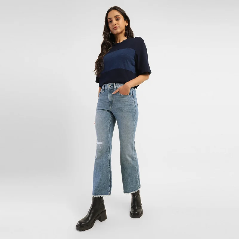 Women's Mid Rise 726 Flared Jeans Casual Skinny Fit Jeans