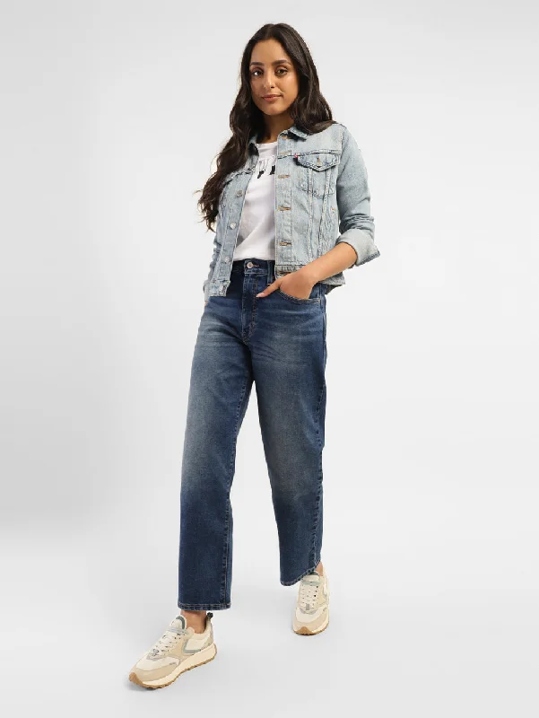 Women's Mid Rise 94 Baggy Fit Jeans Cozy Relaxed Fit Jeans